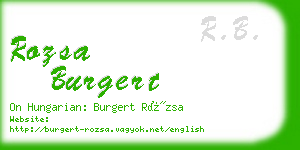 rozsa burgert business card